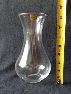 VINTAGE VASE LUMINARC Verrerie d’Arques FRANCE Harmonie Clear Glass 8.25" High